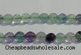 CFL251 15.5 inches 6mm faceted round natural fluorite beads