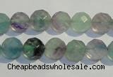 CFL253 15.5 inches 10mm faceted round natural fluorite beads