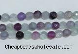 CFL323 15.5 inches 6mm faceted round natural fluorite beads