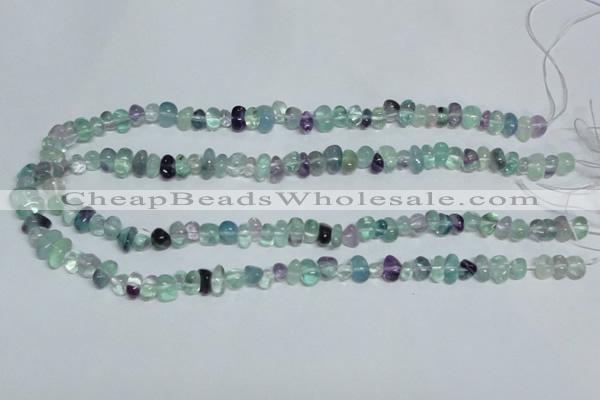 CFL330 15.5 inches 6*9mm nugget natural fluorite beads