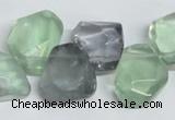 CFL331 15.5 inches 14*18mm faceted nugget natural fluorite beads