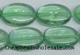 CFL337 15.5 inches 18*25mm oval natural green fluorite beads