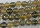 CFL453 15.5 inches 8mm faceted round rainbow fluorite beads