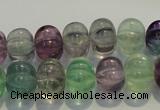 CFL468 15.5 inches 10*14mm pumpkin natural fluorite beads