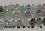 CFL480 15.5 inches 6*6mm carved cube natural fluorite beads