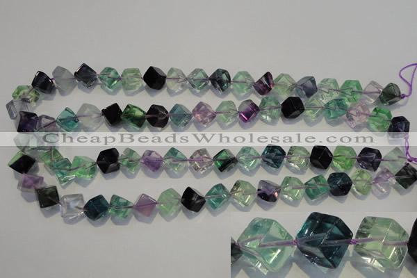 CFL485 15.5 inches 8*8mm cube natural fluorite beads