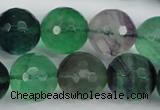 CFL57 15.5 inches 18mm faceted round AB grade natural fluorite beads