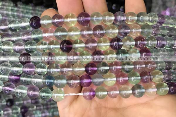 CFL582 15.5 inches 8mm round AAAA grade fluorite gemstone beads