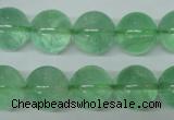 CFL605 15.5 inches 14mm round AB grade green fluorite beads wholesale