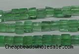 CFL631 15.5 inches 6*6mm cube green fluorite beads wholesale