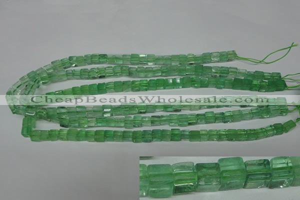 CFL631 15.5 inches 6*6mm cube green fluorite beads wholesale