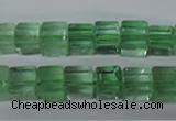 CFL632 15.5 inches 8*8mm cube green fluorite beads wholesale