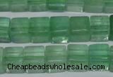 CFL633 15.5 inches 10*10mm cube green fluorite beads wholesale