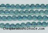 CFL661 15.5 inches 6mm round AB grade blue fluorite beads wholesale