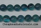 CFL663 15.5 inches 10mm round AB grade blue fluorite beads wholesale