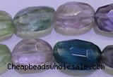 CFL728 15.5 inches 16*22mm faceted nuggets natural fluorite beads