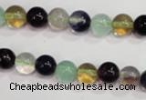 CFL752 15.5 inches 8mm round rainbow fluorite gemstone beads