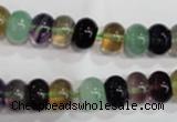 CFL762 15.5 inches 6*10mm rondelle rainbow fluorite gemstone beads