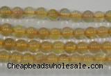 CFL800 15.5 inches 4mm round yellow fluorite gemstone beads