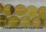 CFL805 15.5 inches 14mm round yellow fluorite gemstone beads