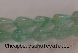 CFL860 15.5 inches 8*12mm teardrop green fluorite gemstone beads