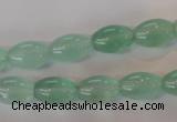 CFL862 15.5 inches 8*12mm rice green fluorite gemstone beads