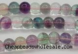 CFL902 15.5 inches 6mm round rainbow fluorite gemstone beads