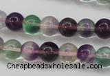 CFL903 15.5 inches 7mm round rainbow fluorite gemstone beads