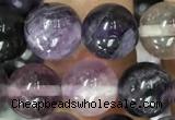 CFL913 15.5 inches 10mm round purple fluorite beads wholesale