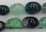 CFL953 15.5 inches 15*20mm nuggets natural fluorite beads wholesale