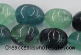 CFL954 15.5 inches 18*22mm nuggets natural fluorite beads wholesale