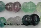 CFL958 15.5 inches 16*22mm peanut-shaped natural fluorite beads