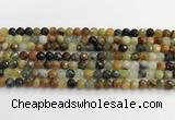 CFW218 15.5 inches 6mm faceted round flower jade beads