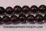 CGA351 14 inches 3mm round natural red garnet beads wholesale