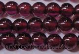 CGA356 15 inches 3mm round natural red garnet beads wholesale