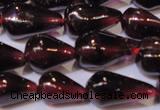 CGA369 15 inches 5*8mm teardrop natural red garnet beads wholesale