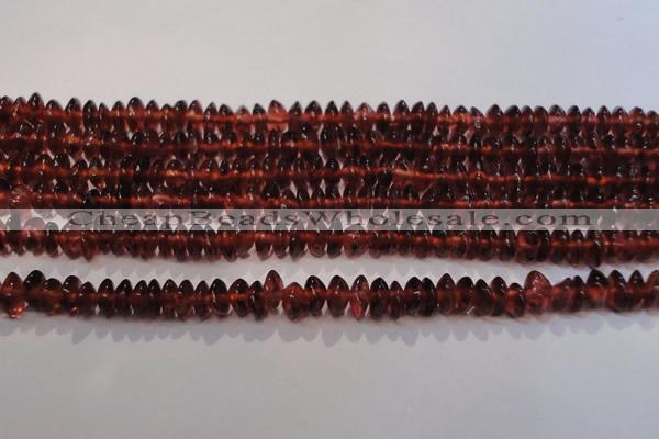 CGA380 15 inches 2*4mm rondelle natural red garnet beads wholesale