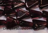 CGA390 15 inches 6*7mm triangle natural red garnet beads wholesale