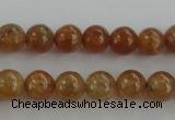 CGA501 15.5 inches 4mm round A grade yellow red garnet beads