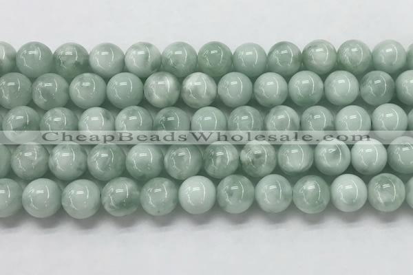 CGA903 15.5 inches 10mm round green angel skin gemstone beads