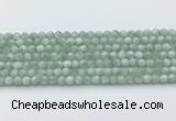 CGA910 15.5 inches 4mm faceted round green angel skin beads wholesale