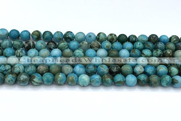 CGA927 15 inches 8mm round blue angel skin beads