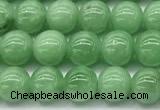 CGA930 15 inches 6mm round green angel skin beads