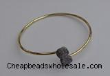 CGB2040 10mm coin plated druzy agate gemstone bangles wholesale