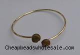 CGB2041 10mm coin plated druzy agate gemstone bangles wholesale