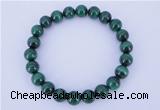 CGB216 2pcs 7.5 inches 6mm natural malachite gemstone bracelets