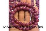 CGB2500 7.5 inches 6mm round ruby gemstone beaded bracelets