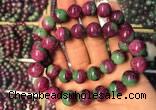 CGB2521 7.5 inches 10mm round ruby zoisite beaded bracelets