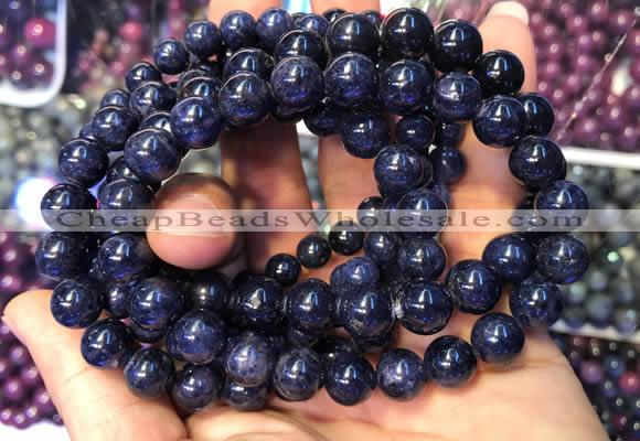 CGB2532 7.5 inches 6mm round sapphire gemstone beaded bracelets