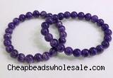 CGB2552 7.5 inches 8mm round charoite gemstone beaded bracelets